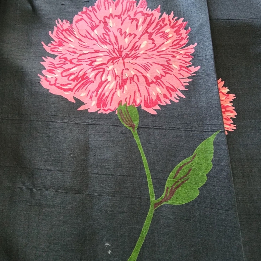 Vintage Silk Black Floral Print Dress Fashioned by Martha Clyde New York - Picture 9 of 10